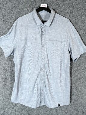 Smartwool Merino Sport 150 Wool Short Sleeve Button Polo Shirt - Men's Size L
